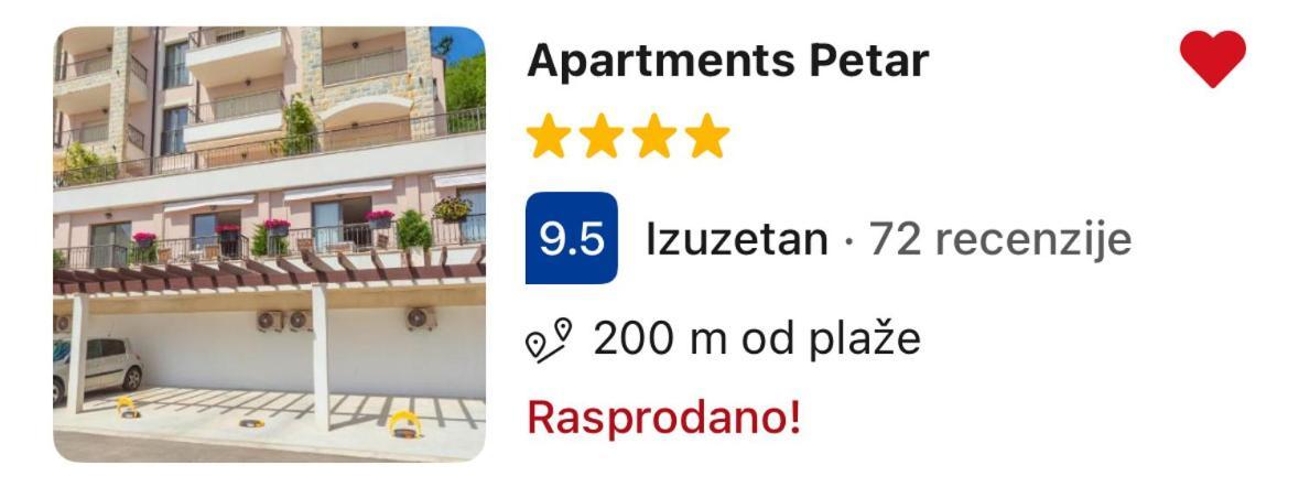 Apartments Petar Μπούντβα Εξωτερικό φωτογραφία